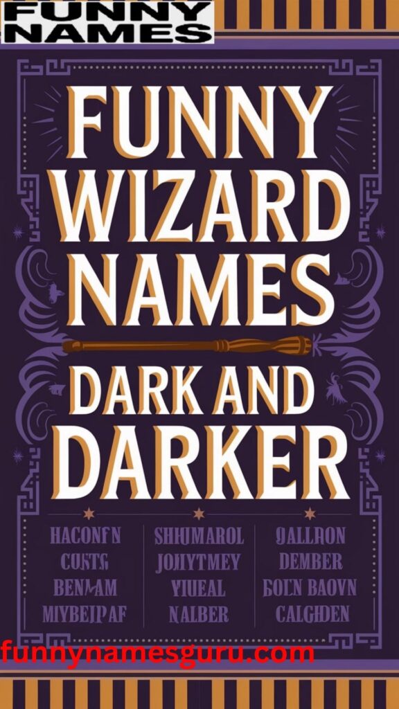 Funny Wizard Names Dark and Darker