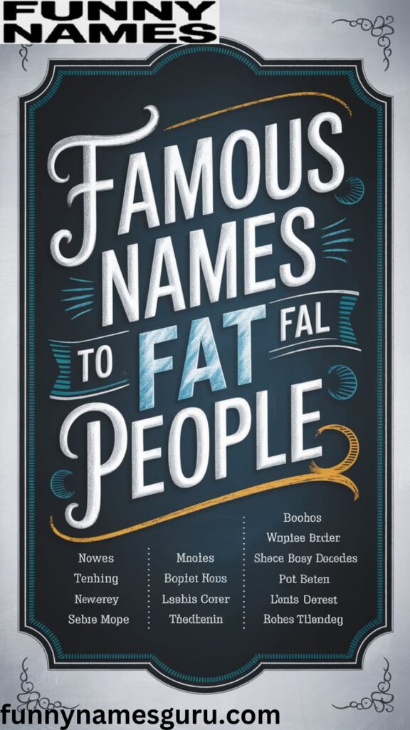 Famous Names to Call Fat People