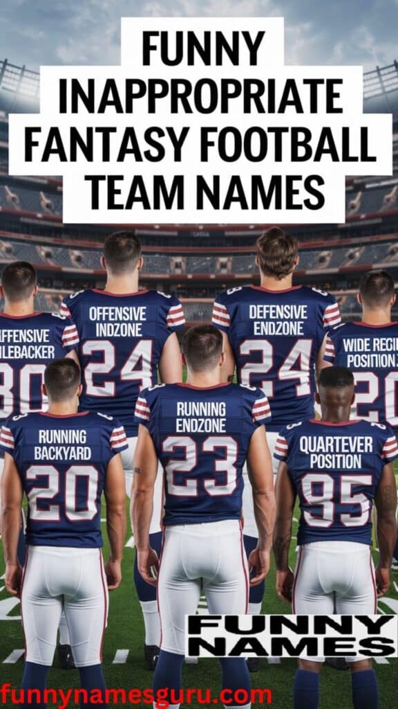 Funny Inappropriate Fantasy Football Team Names