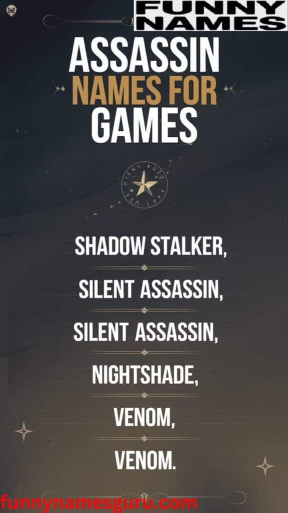 Assassin Names for Games