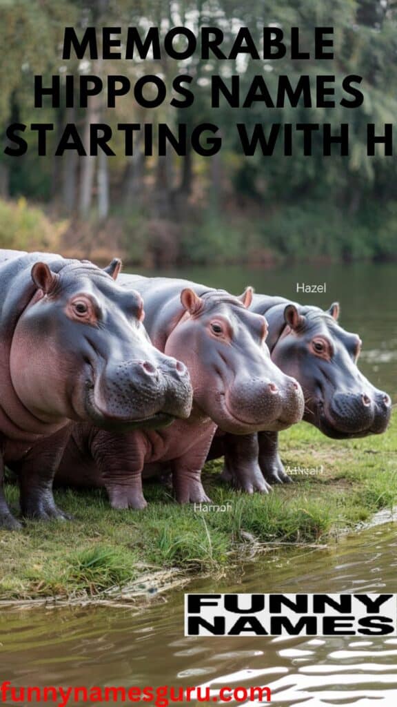 Memorable Hippos Names Starting with H