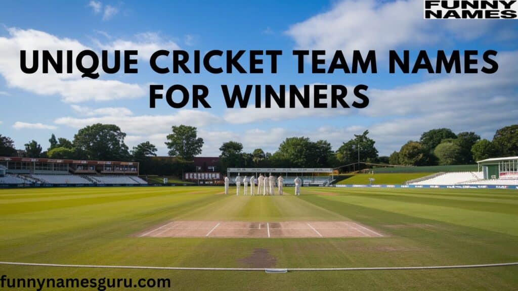 Unique Cricket Team Names For Winners