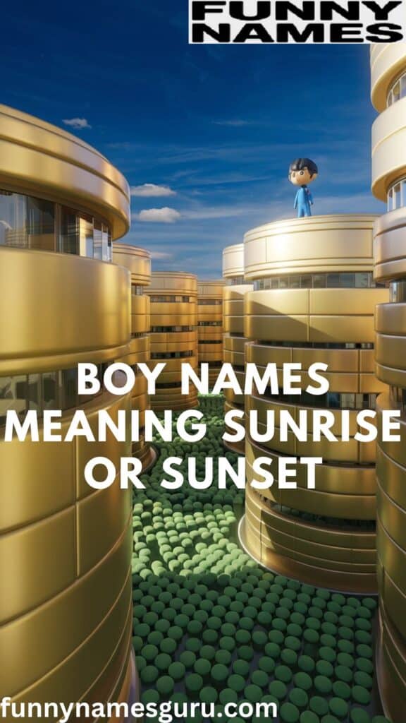 Boy Names Meaning Sunrise or Sunset